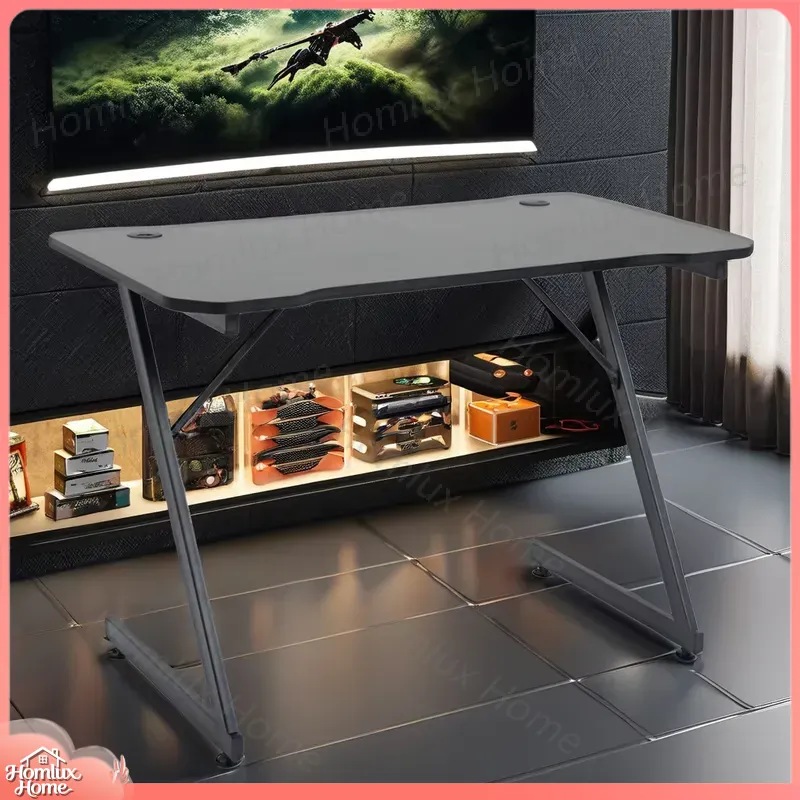 Desk Setup L Shaped - L Şekilli Bilgisayar Masası Ahşap Metal