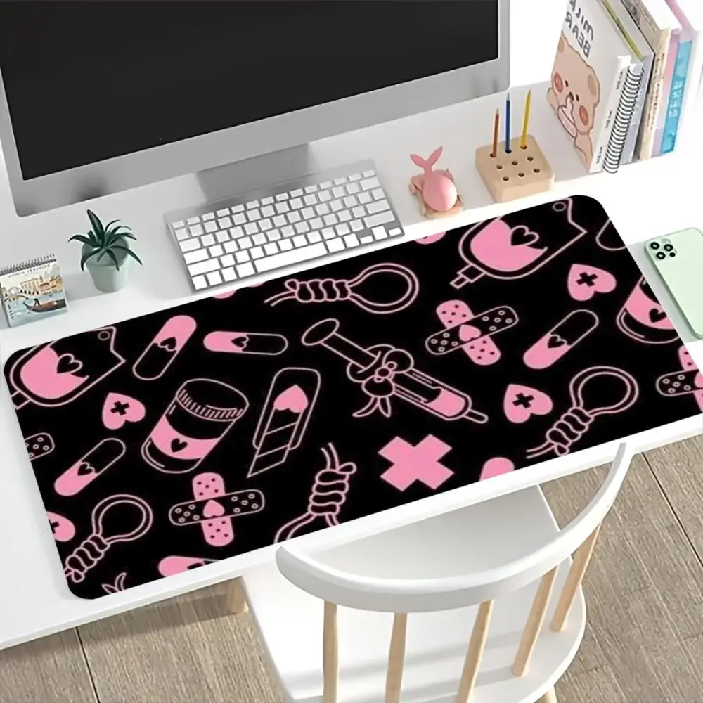 Kawaii Pembe Tıbbi Desenli Oyu - Desk Setup Pc And Laptop incelemesi ve fiyatı