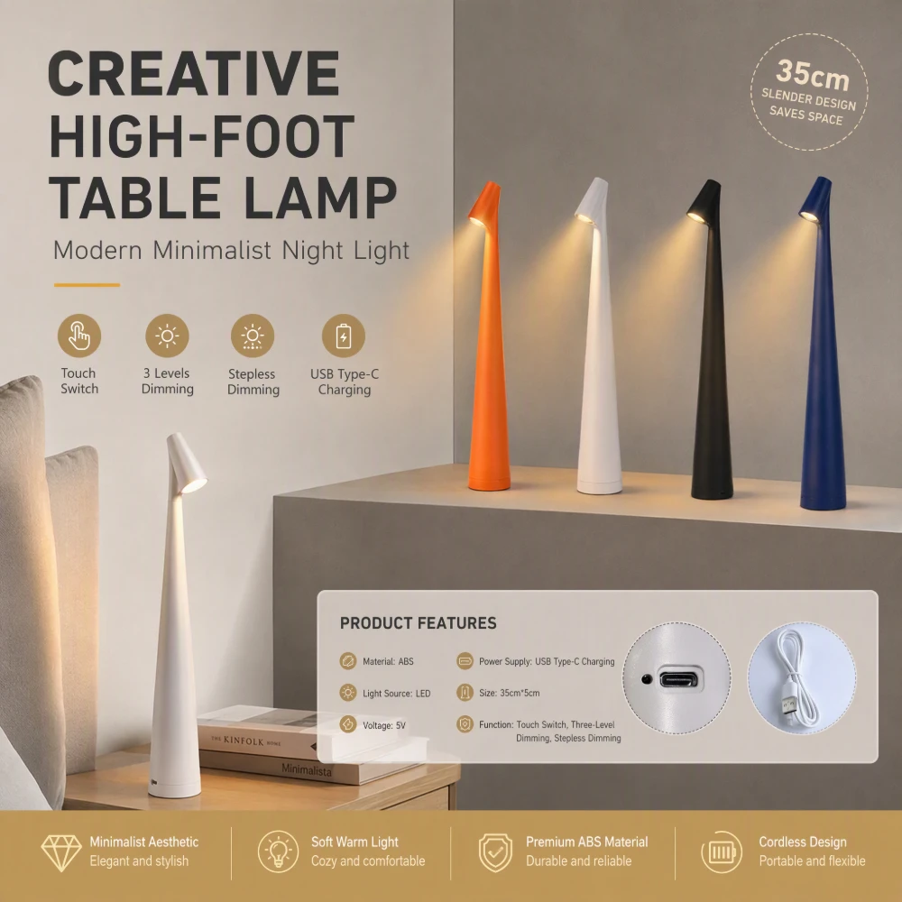 LED Masa Lambası, USB ile Şarj - Desk Setup Minimalist incelemesi ve fiyatı