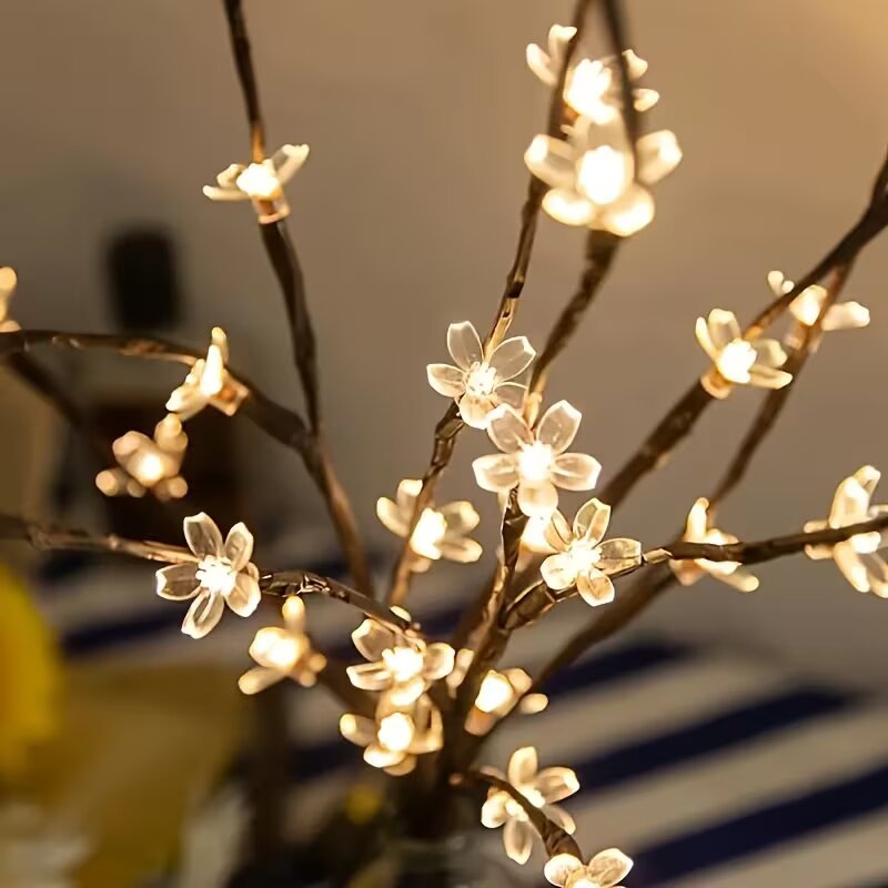 1/2 adet 20LED kiraz çiçeği ağ - Desk Setup Lamp incelemesi ve fiyatı